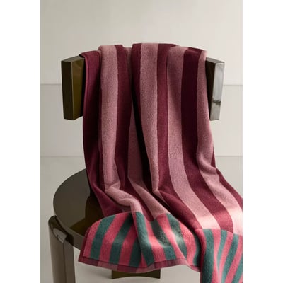 Drap de bain coton à rayures multicolores MANGO HOME