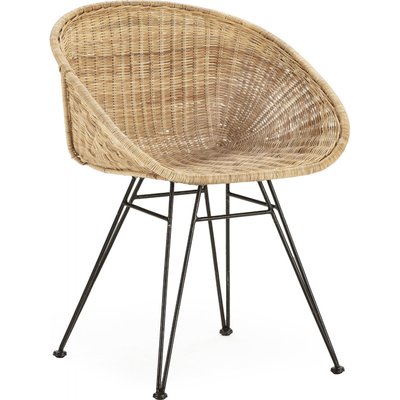 Chaise en osier et métal, élégante RECOLLECTION