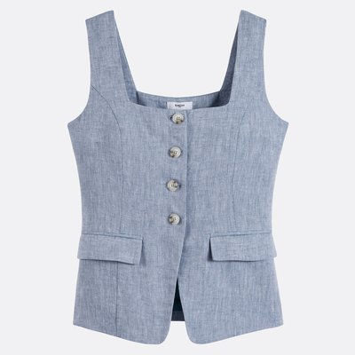Gilet, vierkante kraag, LENNOX SUNCOO