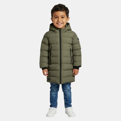 Doudoune longue zippée à capuche COCOON LEE COOPER