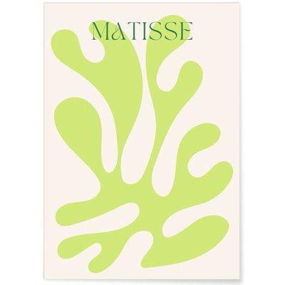 Affiche Matisse 'Feuillage Vert Clair' – Abstraction Nature L'AFFICHERIE