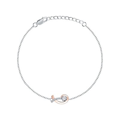 Bracelet en argent 925 et oxyde de zirconium ROSELINE