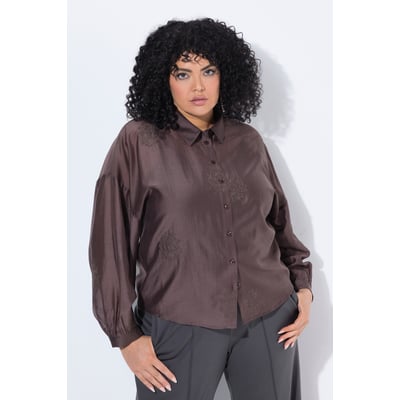Chemisier avec broderies, coupe oversize ULLA POPKEN