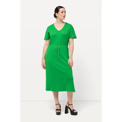 Robe midi en jersey texturé, ligne A ULLA POPKEN