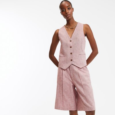 Gilet de costume en lin et coton LA REDOUTE COLLECTIONS