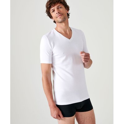 T-shirt Manches Courtes Double Face Col V DAMART