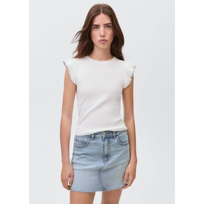 Minijupe jean ourlet effiloché MANGO TEEN