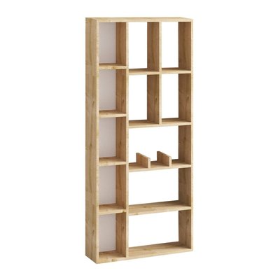 Bibliothèque 12 niches décor chêne saphir H170 cm - DEMIOS CALICOSY