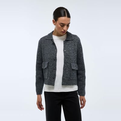 Veste en maille avec poches à rabat MONOPRIX