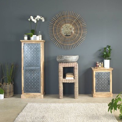Meuble sous vasque en rotin  RATTAN MADE IN MEUBLES 