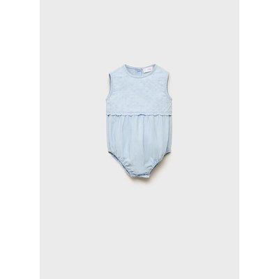 Salopette courte en jean MANGO BABY