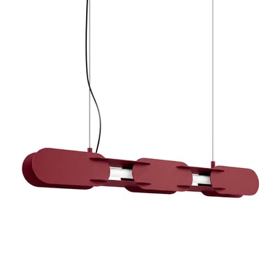 Suspension Acier Bordeaux LED 1 Chain EDEN