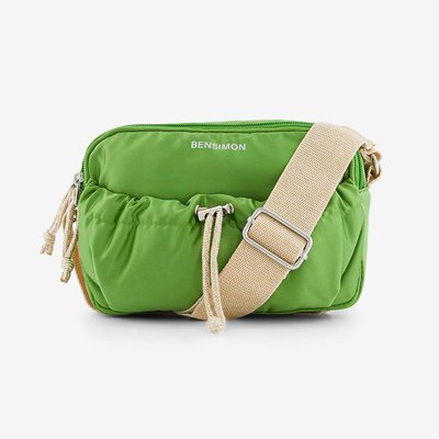 Sac en bandoulière 2 poches avec lanière réglable en polyester SMALL BAG MADRAS BENSIMON