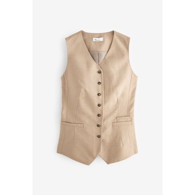 Gilet de costume long ajusté premium NEXT