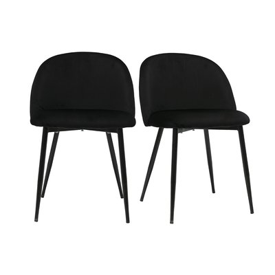 Chaises design pieds en métal noir (lot de 2) CELESTE MILIBOO