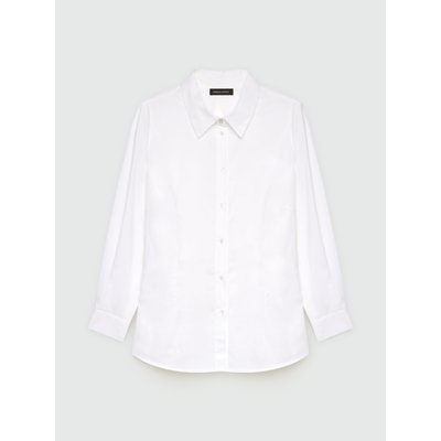 Chemise en coton stretch, avec boutons bijoux aux poignets FIORELLA RUBINO