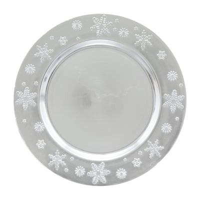 Lot de 12 assiettes de présentation FLOCON TOILINUX