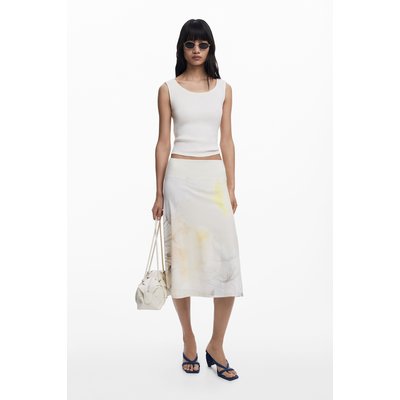 Jupe midi à taille élastique DESIGUAL