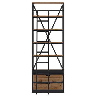 Petite bibliothèque 86 cm en bois et métal - KASI MAISON PAVANE