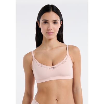 Brassière en microfibre et dentelle PURE SOFT LACE ETAM