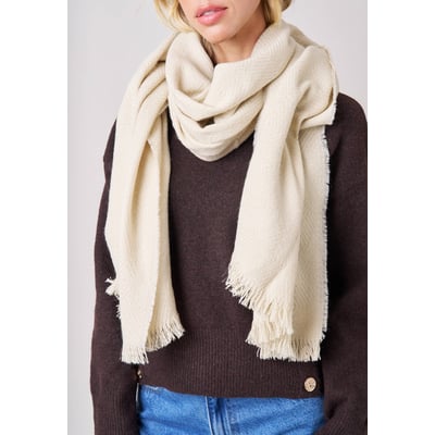 Écharpe femme chevron avec franges MORGANE DEELUXE