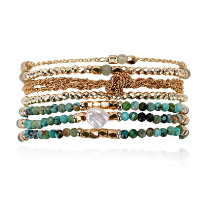 Bracelet réglable multirangs de perles TOTAIME HIPANEMA