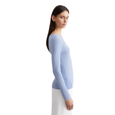 Pull à manches longues en maille slim en fine laine mérinos MARC O'POLO