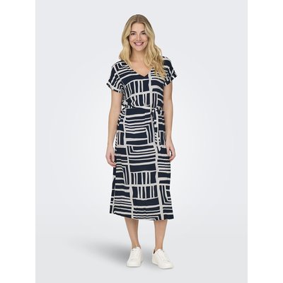 Robe mi-longue imprimée avec ceinture JDY