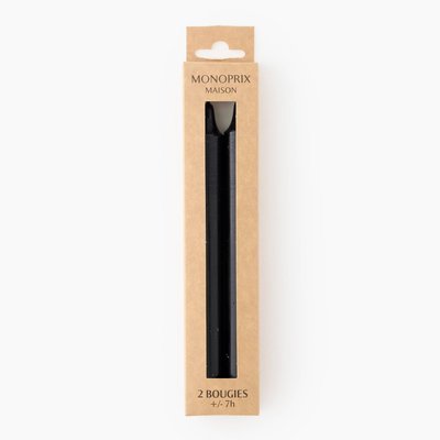 Lot de 2 bougies droites, 2,1x20cm MONOPRIX