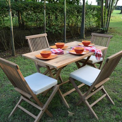 Salon de jardin en teck massif Makassar, 4 places TECK ATTITUDE