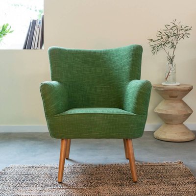 Fauteuil en coton vert  CASTILLE MADE IN MEUBLES 