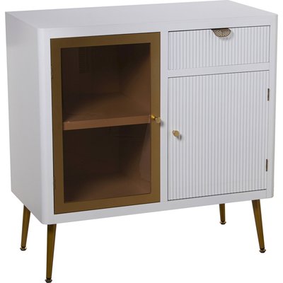 Buffet en bois, porte vitrée élégante RECOLLECTION