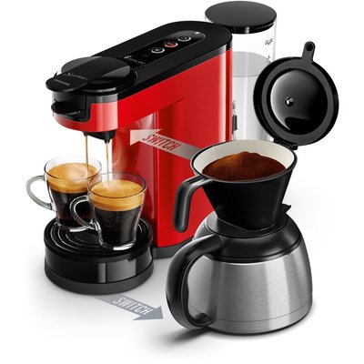 Cafetière filtre senseo switch HD6592/85 rouge PHILIPS