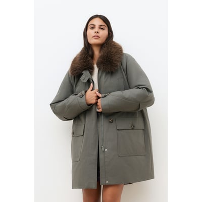 Manteau droit col imitation fourrure GNORINALONG CAROLL