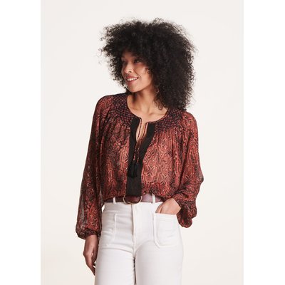 Top ample imprimé manches longues LA FEE MARABOUTEE