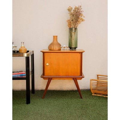 Table de chevet scandinave en teck Maïa N°1503 - Bon état DEBONGOUT