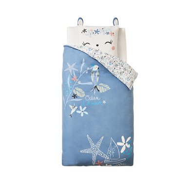 Housse de couette enfant + taie d'oreiller en flanelle Océan d'amour PETIT BEGUIN