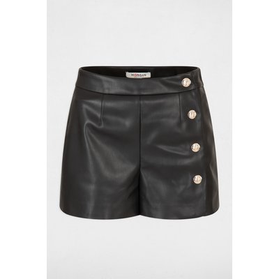 Short ample simili cuir avec boutons MORGAN