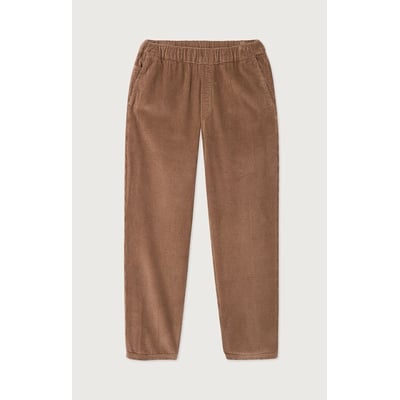 Pantalon Velours Taille élastiquée Taille 3 - Couleur Marron, Occasion Très Bon état, Coupe Droite