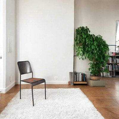 Chaise de repas métal recyclé perforée 40x48x88cm CARAVELLE PIER IMPORT