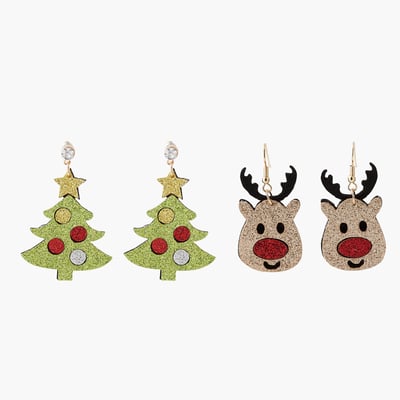 Set de boucles d'oreilles pendantes Xmas Party BALABOOSTE