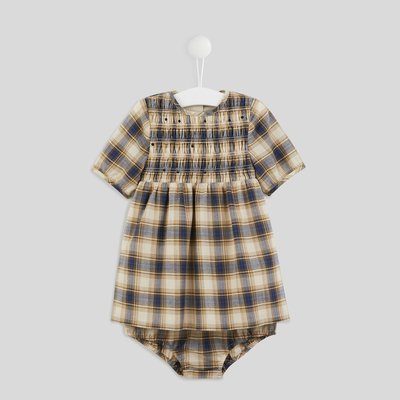 Robe avec bloomer à manches courtes imprimée en coton BIO BOUT'CHOU