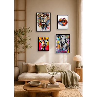 Pack d'affiches encadrées – Pop Art 2 L'AFFICHERIE