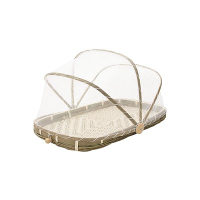 Plateau en bambou avec cloche en filet synthétique Longueur 45cm AUBRY GASPARD