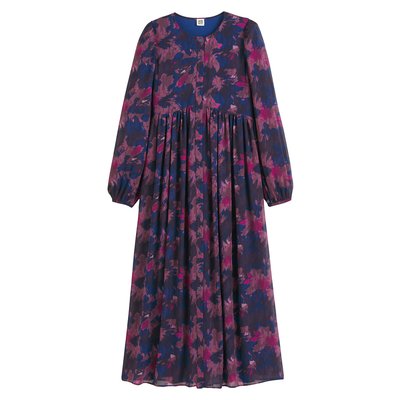 Abito molto lungo svasato, stampa fiori LA REDOUTE COLLECTIONS
