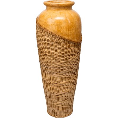 Vase décoratif terracotta et rotin style naturel raffiné RECOLLECTION