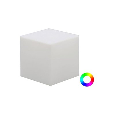 Cube lumineux intérieur extérieur Cuby 20 cm Recharge solaire + batterie rechargeable NEWGARDEN