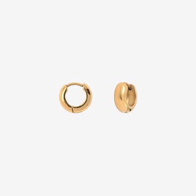 Paire de boucles d'oreilles créoles doré à l'or fin GISELLE CAROLINE NAJMAN