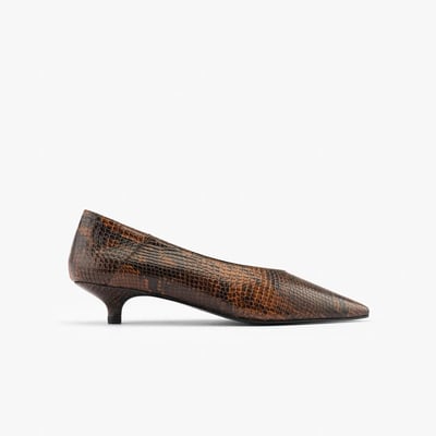 Escarpin cuir façon python MYLÈNE MAISON TOUFET
