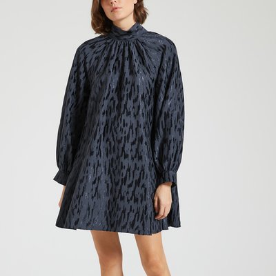 Tebbali Jacquard Mini Dress with Long Sleeves SAMSOE AND SAMSOE